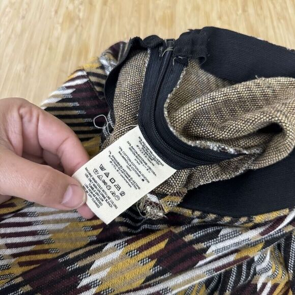 Free People Pants Sz 2 Plaid Checkered Kick Flare Cropped Knit 70s Hippie Retro - Picture 5 of 15